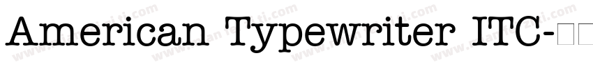 American Typewriter ITC字体转换